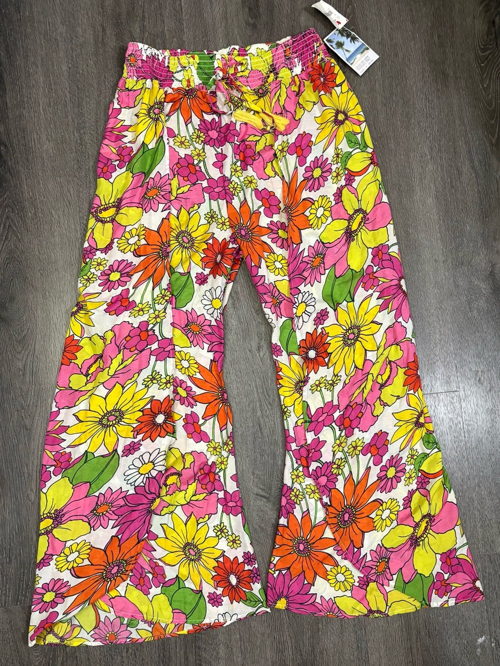 NWT Violet Sky Women Size XL Beach Pants Swimsuit Coverup 70’s inspired Hippie